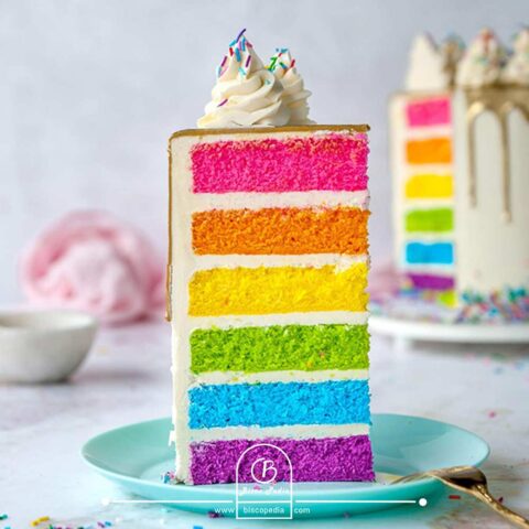 طرز تهیه کیک رنگ کمانی