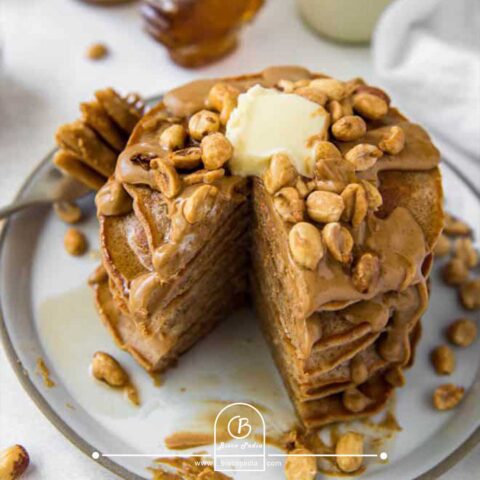 طرز تهیه پنکیک پروتئینی با کره بادام زمینی