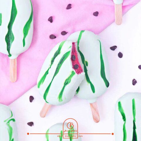 طرز تهیه پاپسیکلز یلدایی با دیزاین هندوانه