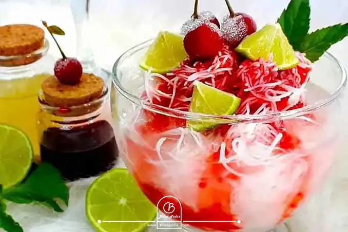 طرز تهیه فالوده با نودل برنج چینی