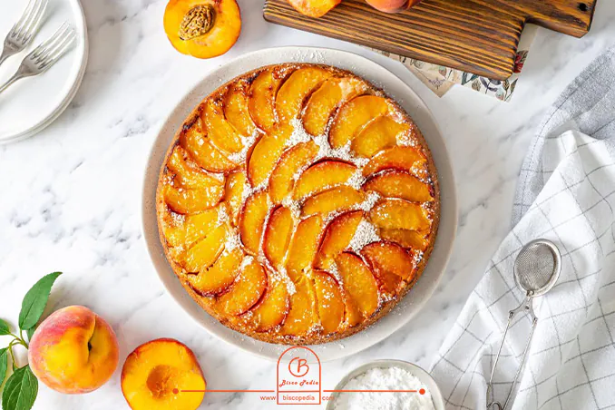 طرز تهیه کیک برگردان هلو